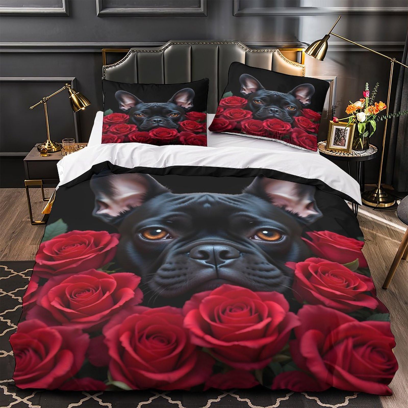 Parure de lit renard forêt housse couette microfibre 260x220