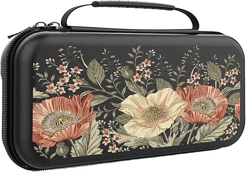 Beige flowers Case For Nintendo Switch Cute Girl Aesthetics Switch OLED Console Games Protective Floral Travel Case for Girls Kids Women U298 Beige flowers Case For Nintendo Switch Cute Girl Aesthetics Switch OLED Console Games Protective Floral Travel Case for Girls Kids Women U298