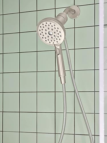 Miniatura 7 de Moen 220H2EPSRN Verso - Ducha de mano con acoplamiento Magnetix, manguera de 60 pulgadas, níquel cepillado resistente a las manchas