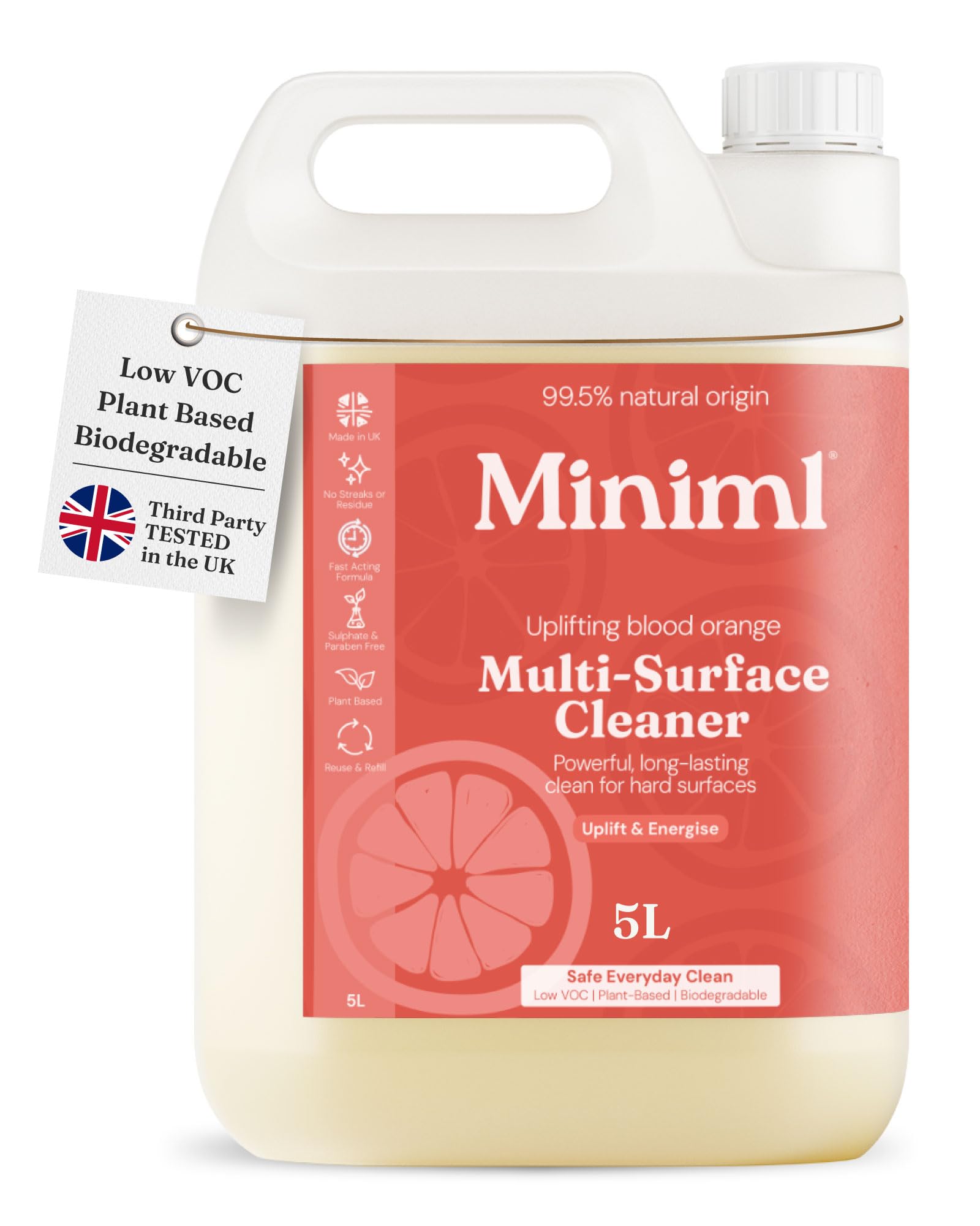 British Grocery Orange Miniml Multi-Surface Cleaner - 5Ltr