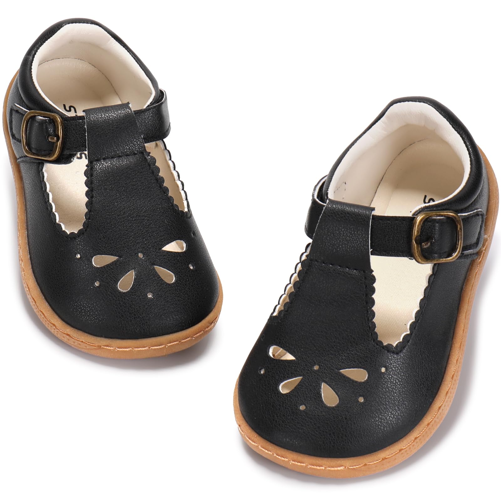 Photo 1 of STQ KIDS School Shoes for Girls Footwear Mary Jane Toddler Ballet Comfortable Dress Shoe Black Little Kids 11