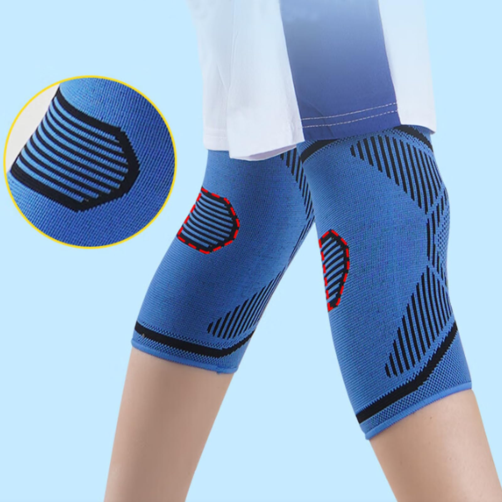 YJZQ Genouillères pour Garçon Genouillères Tissu Respirant Protège-genou Antichoc pour basket-ball Scooter Vélo Protège Genoux Sport Cyclisme pour Enfant M-5-12 Ans