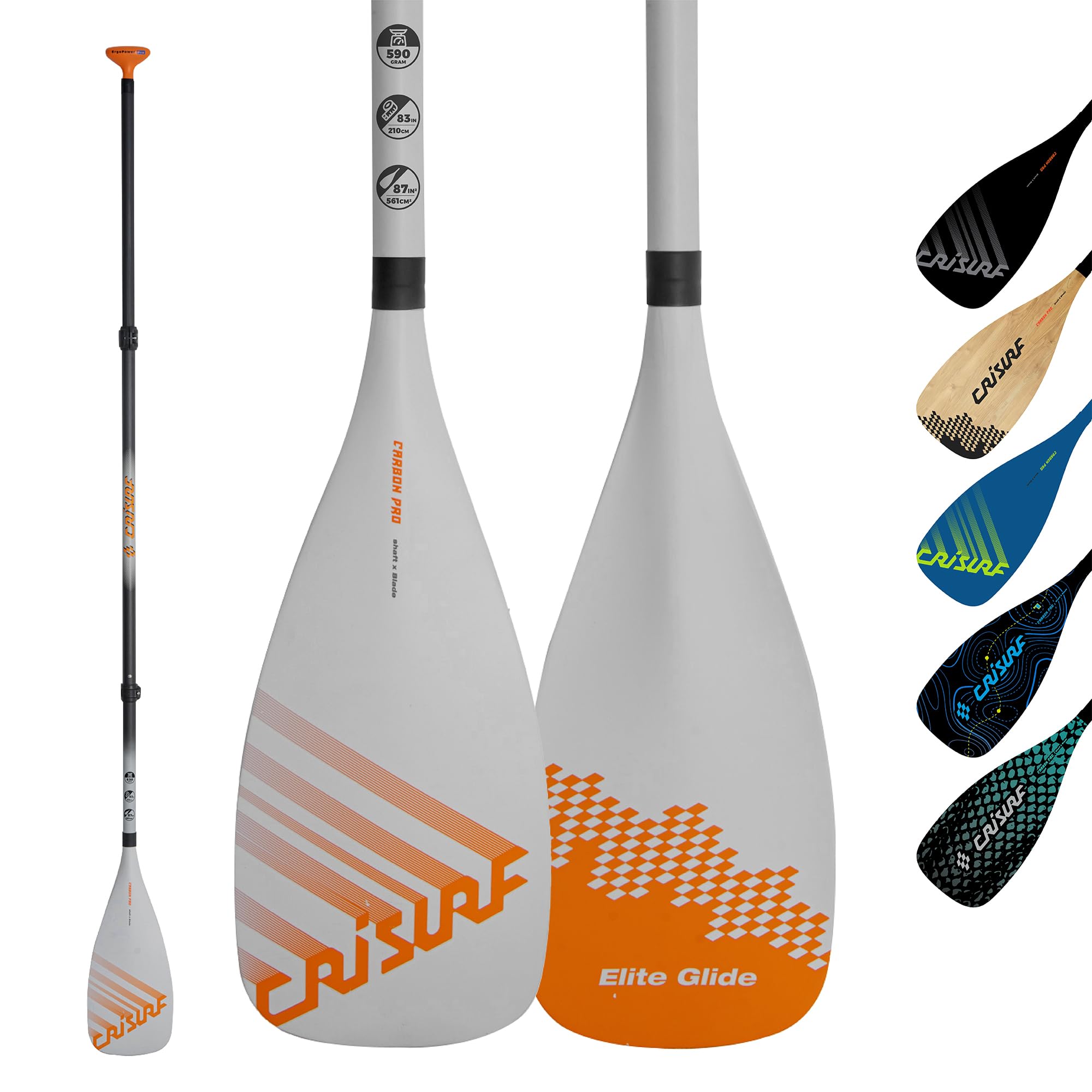 Full Carbon Paddle for Paddle Board – Racing SUP Paddle, Floating 3-Piece Stand-Up Paddleboard Paddle, Adjustable 170-210 cm/67"-83", Lightweight Carbon Fiber Paddle for Surfboard/SUP