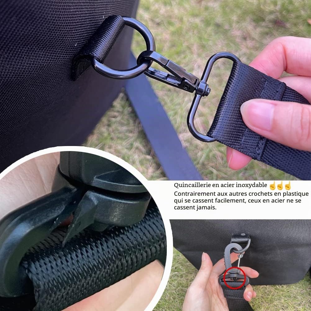 TESBEAUTY Sacs isothermes de camping étanches à usage polyvalent pour Tesla Model Y Model X, organiseur de coffre avec deux sacs et bretelles fournies
