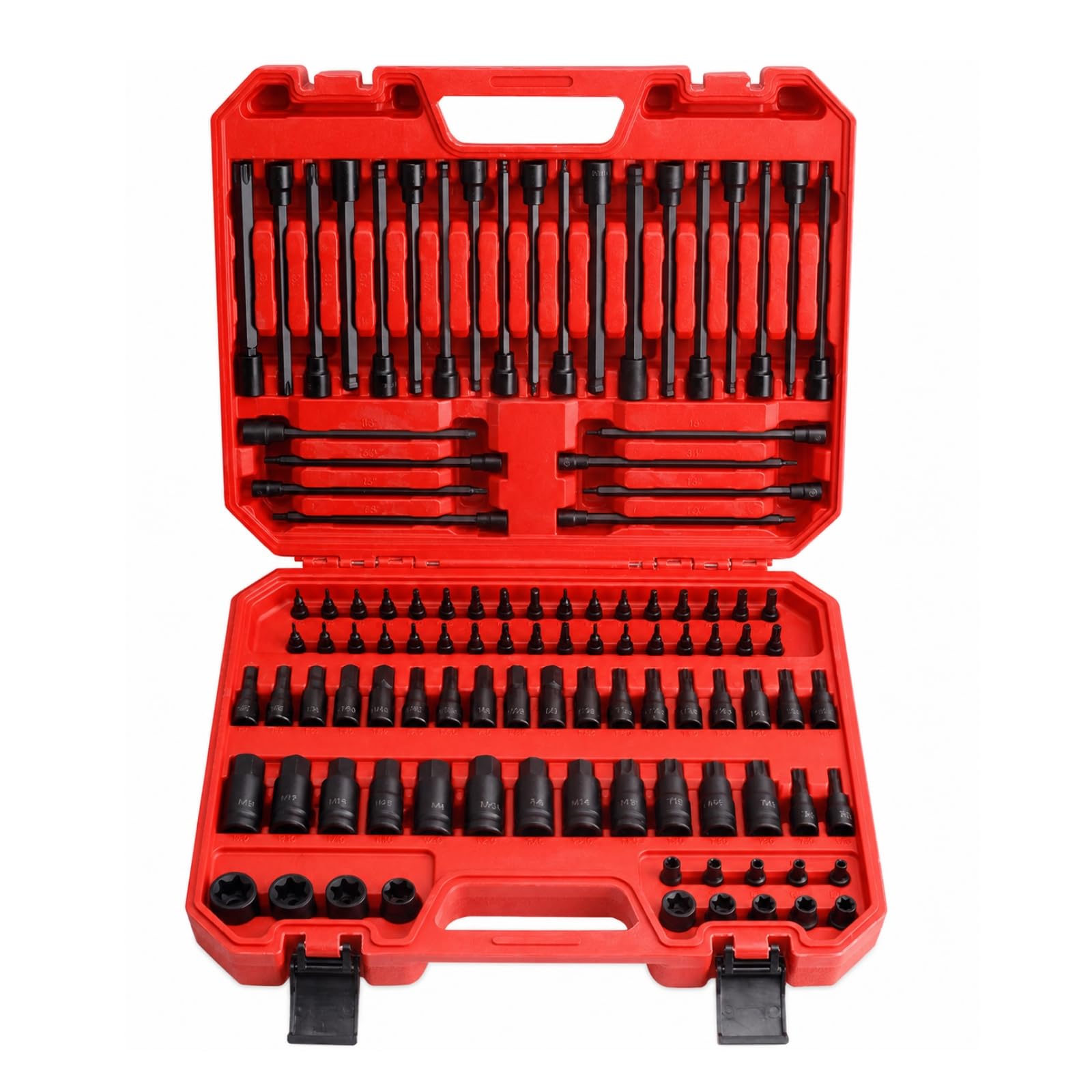107 Pezzi Set di Inserti con Custodia Set Punte Avvitatore con Valigetta Lunga Durata Cacciaviti Impugnatura Morbida per Fai da Te