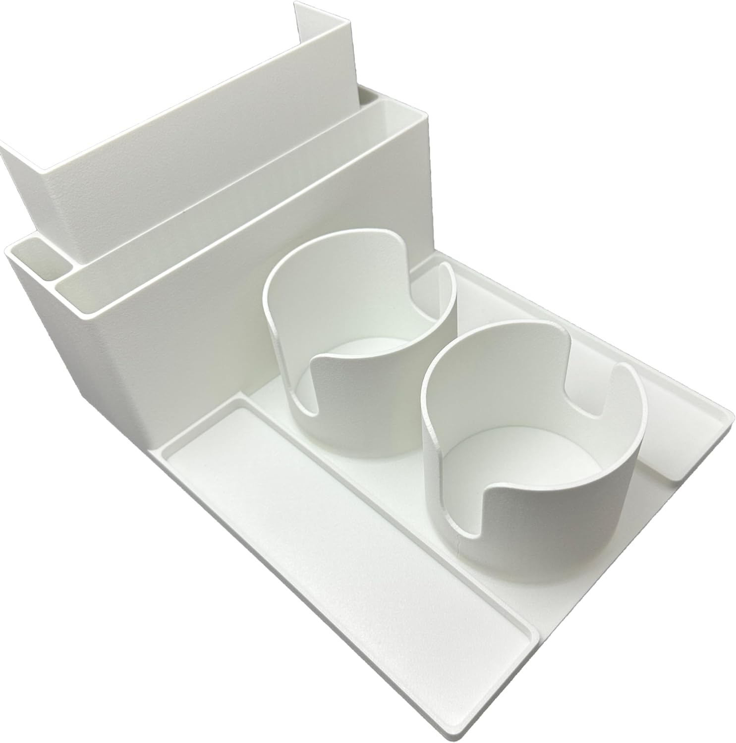 C172 Cockpit Organizer with Dual Cup Holders, Checklist Holder and Two Storage Trays (Orange)