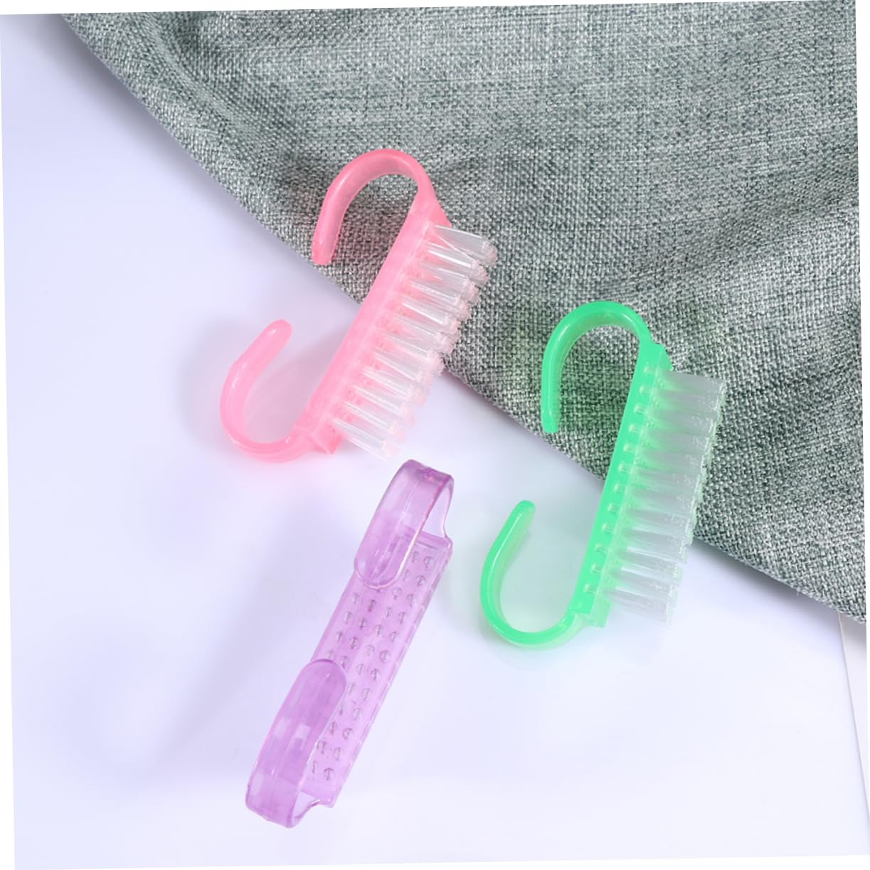 VICASKY Nail Dust Brush Set 8pcs Goat Hair Nail Art Care Tool Dust Manicure Tools Compact Plastic Handle