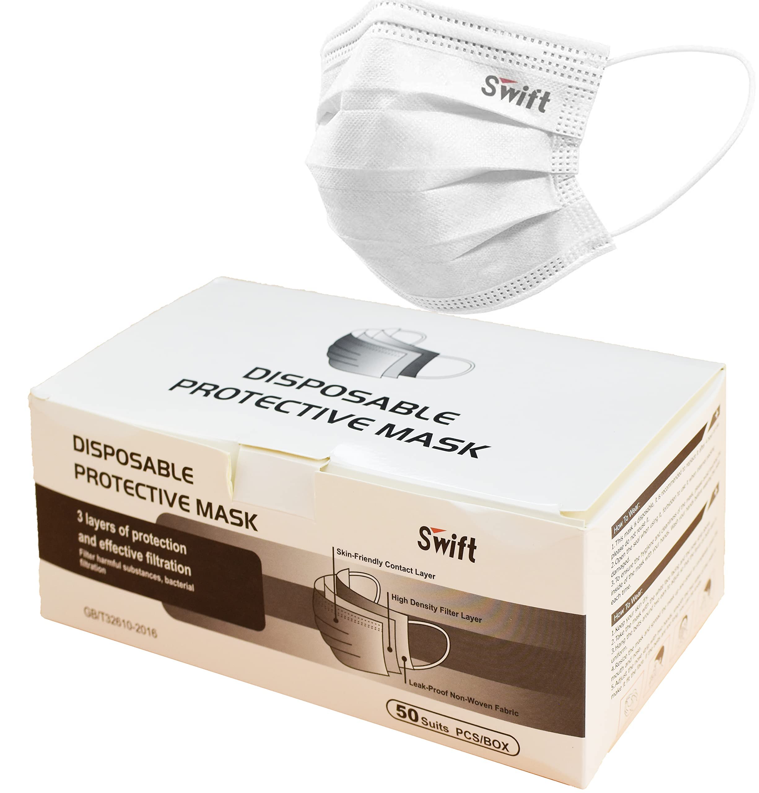 SWIFT face mask 50 pcs (white)