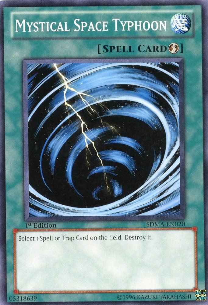 typhoon yugioh card Amazon.com: Yu-Gi-Oh! - Mystical Space Typhoon (SDMA-EN020) - Structure  Deck: Marik - 1st Edition