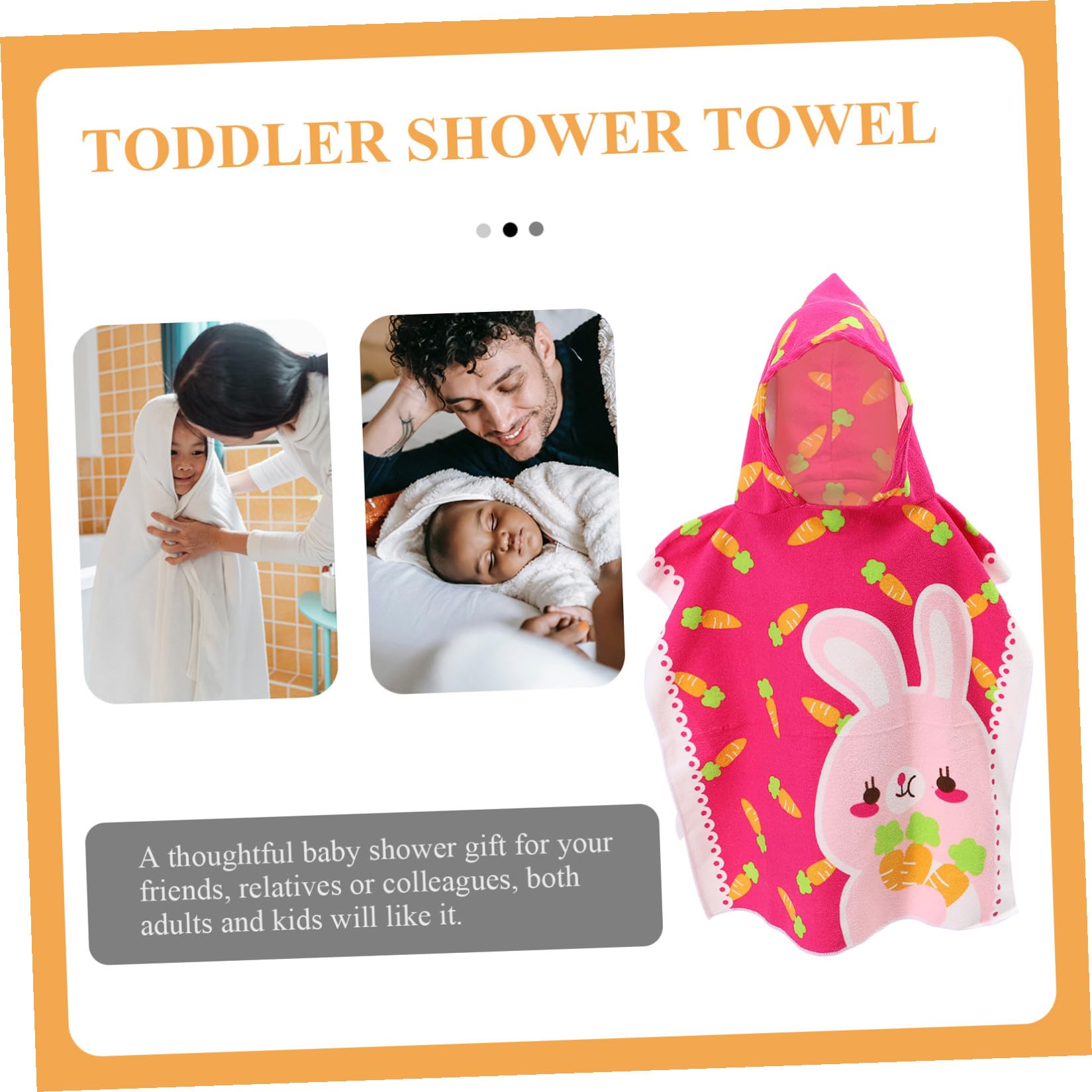 STOBAZA 4piezas Toalla De Playa Capucha para Niño Toalla Infantil Diseño y Divertido para Piscina y Playa y Absorbente