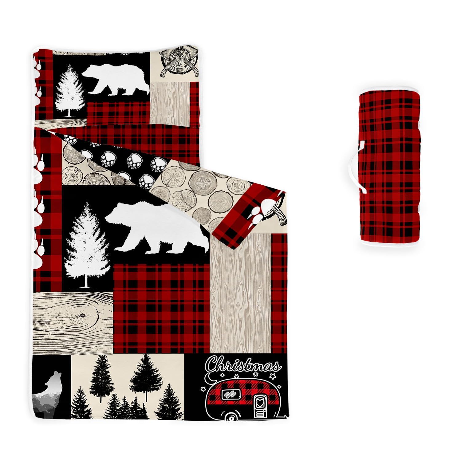 HOSIMA Nap Mat -Bear Sleeping Bag with Removable Pillow - Daycare and Sleepovers Preschool Kindergarten Bedding Set(Bear Standard) โ image 1