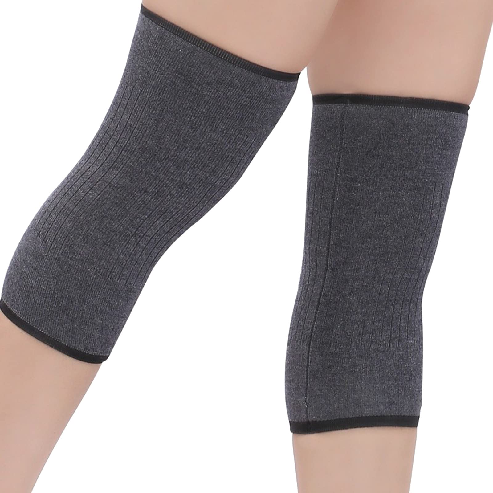 Ginocchiera in lana cashmere unisex ginocchiere unisex in lana calda ginocchiere elastiche Ginocchiere sportive leggere calde protezioni per ginocchio per danza sport all'aria aperta (grigio)