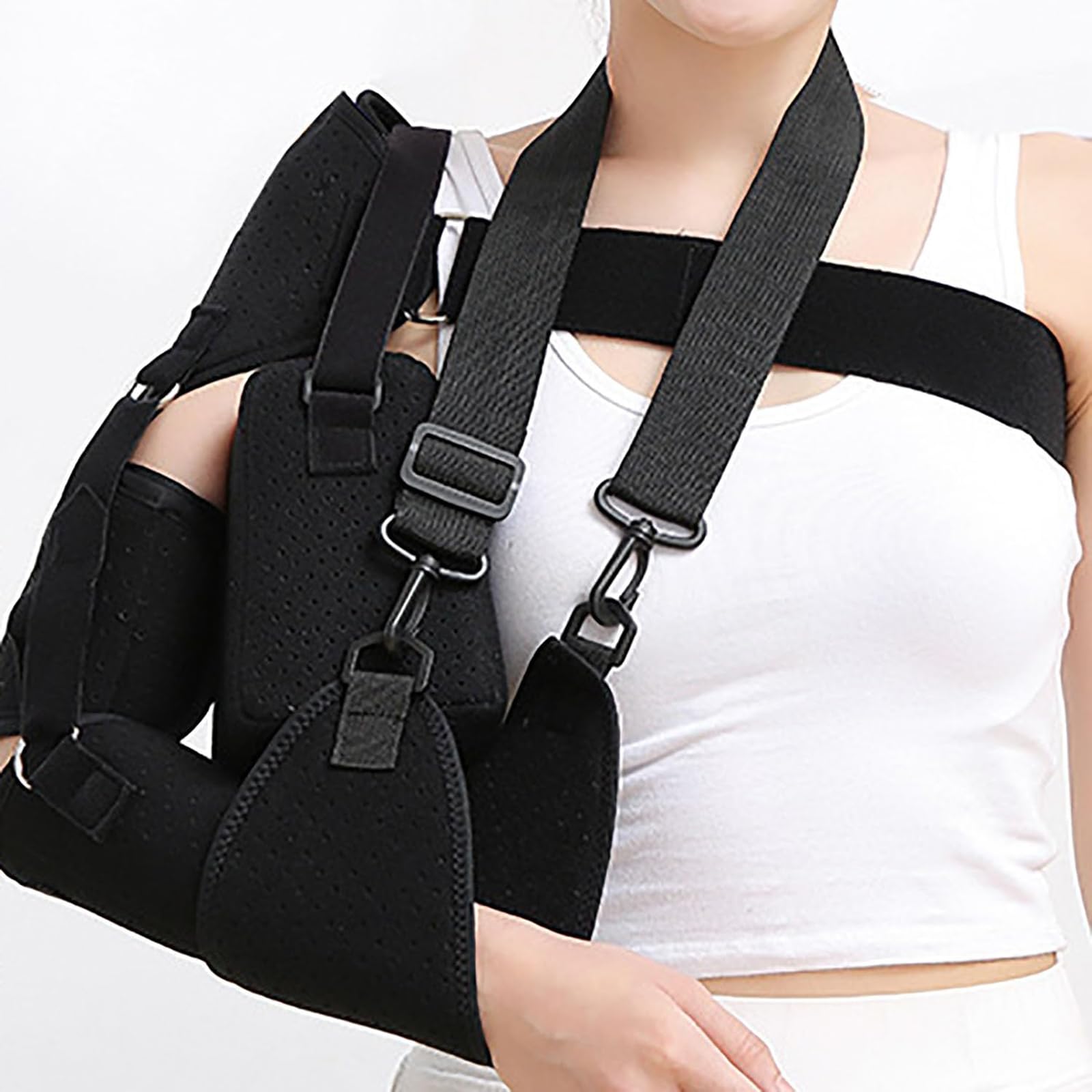 MObyat Cabestrillo para Brazo Y Hombro, Inmovilizador De Hombro Liviano, 3 Secciones De Soporte/reposabrazos Ajustable, para Codo De Brazo Lesionado, Clavícula Rota, Dislocación