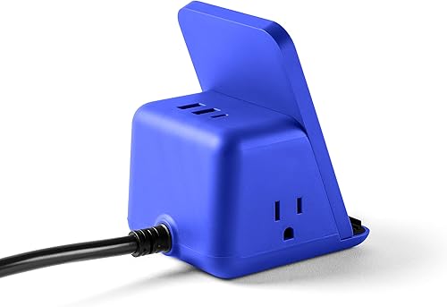 Miniatura 7 de HALO Almohadilla de carga inalámbrica con 3 puertos USB y 2 salidas de CA, estación de carga para teléfono para hasta cinco dispositivos, color rojo