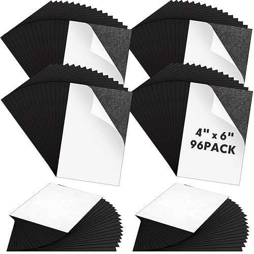96 piezas de láminas magnéticas adhesivas de 4 x 6 pulgadas, imanes de imagen para despegar y pegar, hojas flexibles cortables con parte trasera