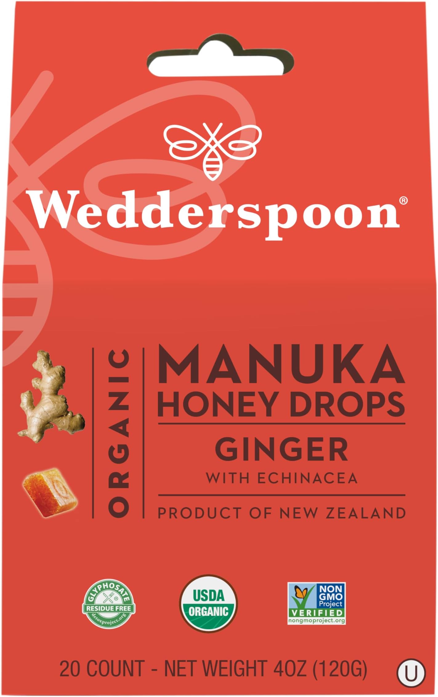 Organic Honey Losenges with Ginger/Echinacea