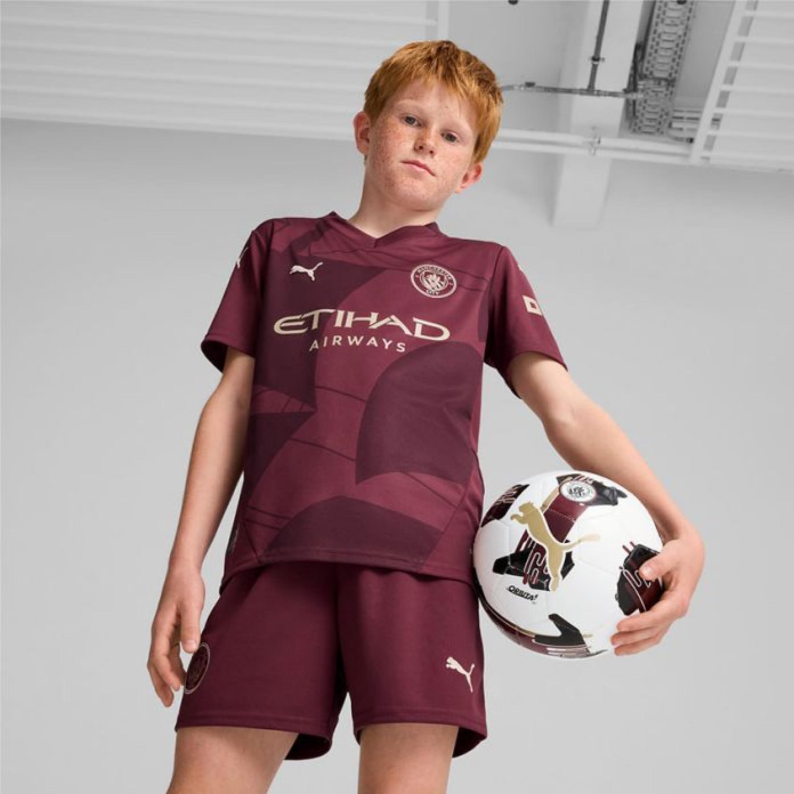 PUMA Original ManCity Trikot Kinder [3rd 24/25] Offizielles Manchester City Trikot [Spieler oder Personalisiert] Sportbekleidung Fussball Geschenke Jungen Mädchen Fußball Fanartikel Kinder