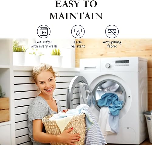 Miniatura 7 de JOOKI Juego de sábanas de tamaño matrimonial con estampado floral suave, juego de sábanas refrescantes de microfibra cepillada de lujo con bolsillo