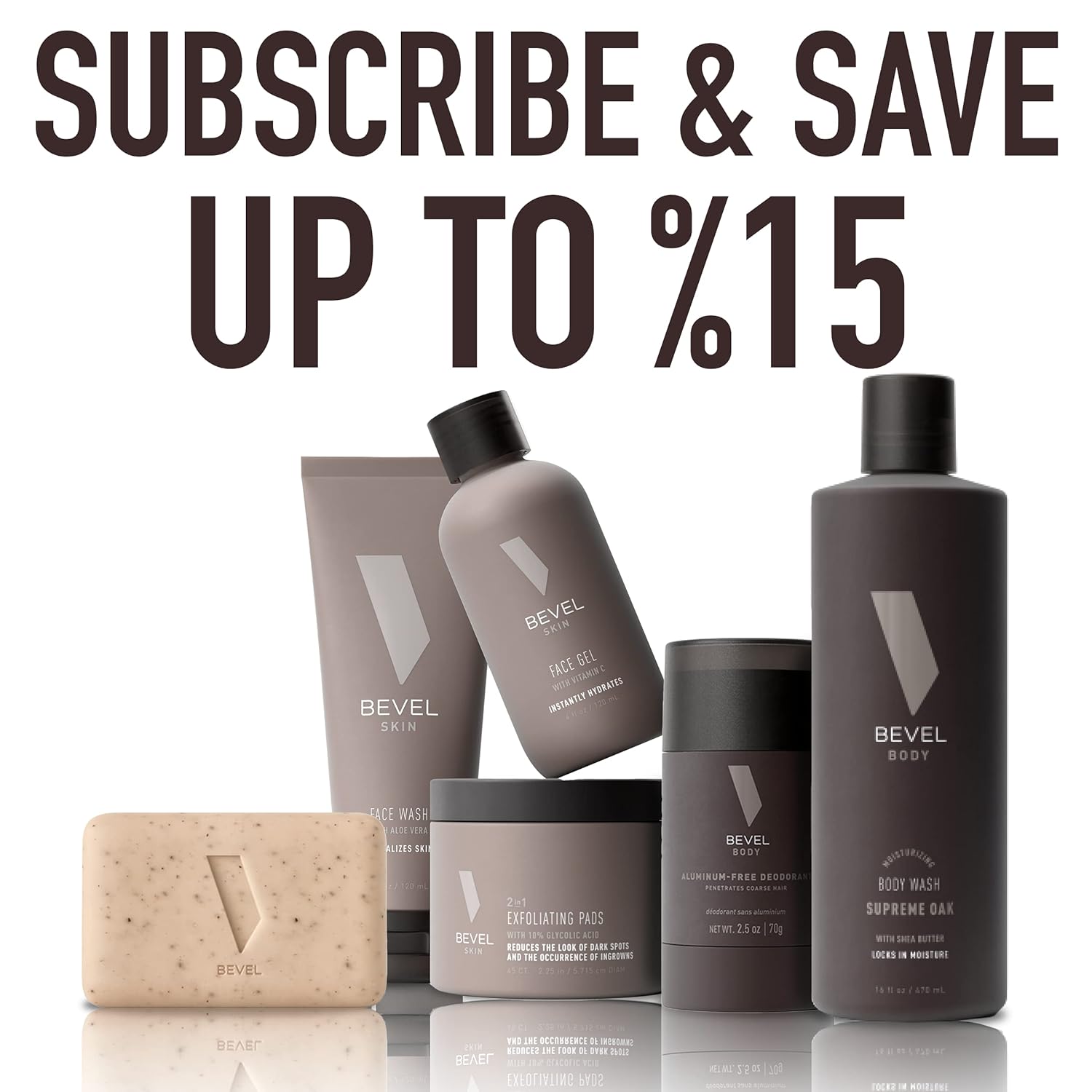 Bevel Deodorant for Men with Coconut Oil and Shea Butter, Aluminum Free, No Streaks, 48 Hour Protection, 2.5 Oz : Beauty & Personal Care