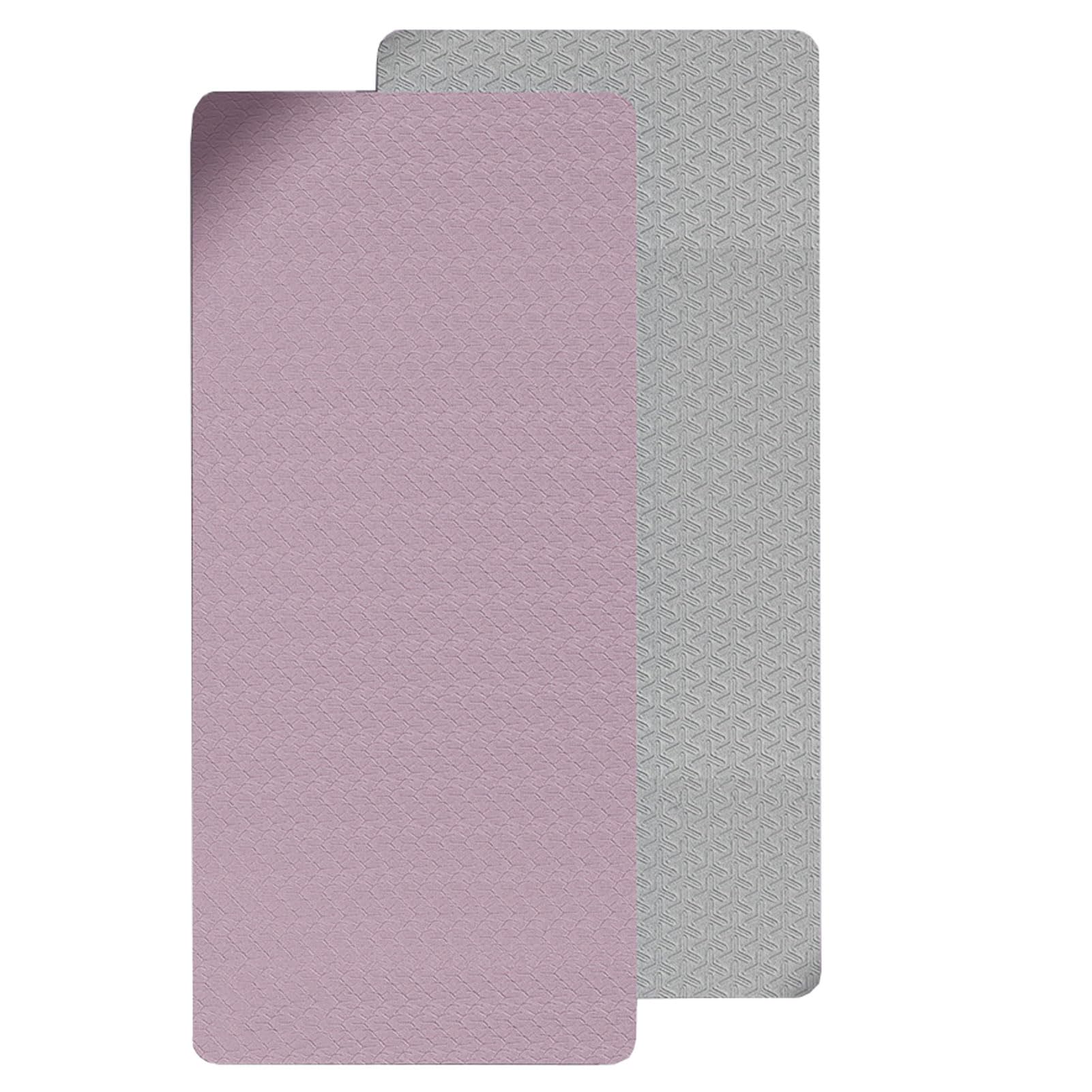 HUHJYUGE Estera Yoga de Dos Tonos de TPE, Estera de Yoga Gruesa Extra Ancha, Esteras de Fitness Antideslizantes para Pilates, con Correa y Bolsa de Transporte (B 183x80x0.6cm)