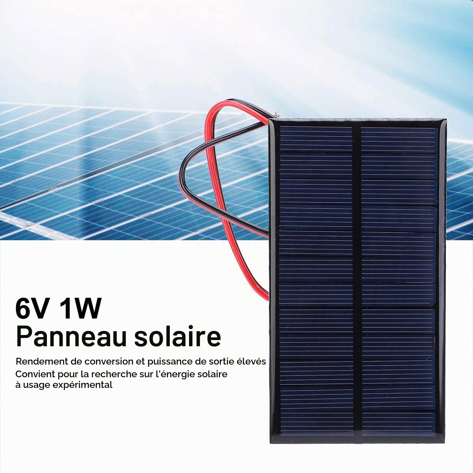 3 Pièces Panneaux Solaires Polycristallins DC 6V 1W Module D'alimentation Cellulaire, Panneau Solaire Avec Câble de 30 cm pour Lampes Solaires de Paysage