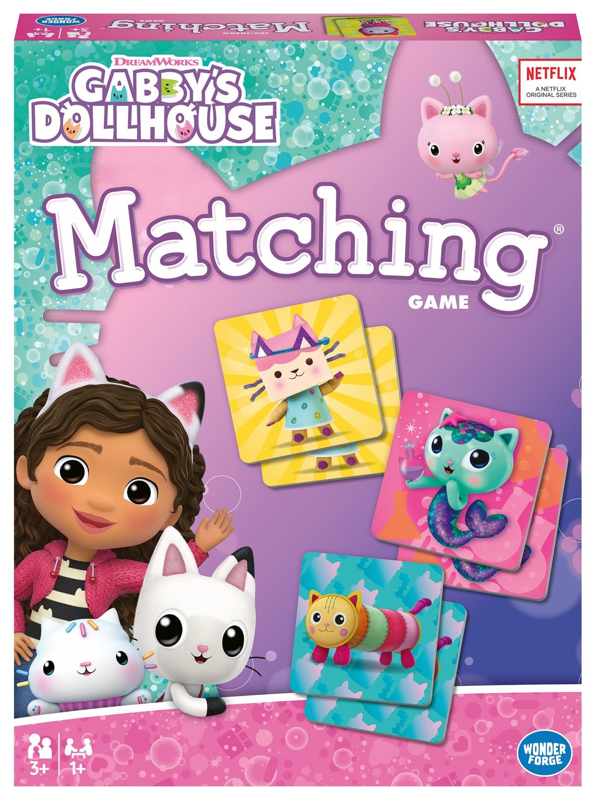 Wonder Forge Gabby’s Dollhouse Matching Game | Build Focus and Memory with Gabby, Pandy Paws, and More | Fun and Engaging Activity for Kids Ages 3+