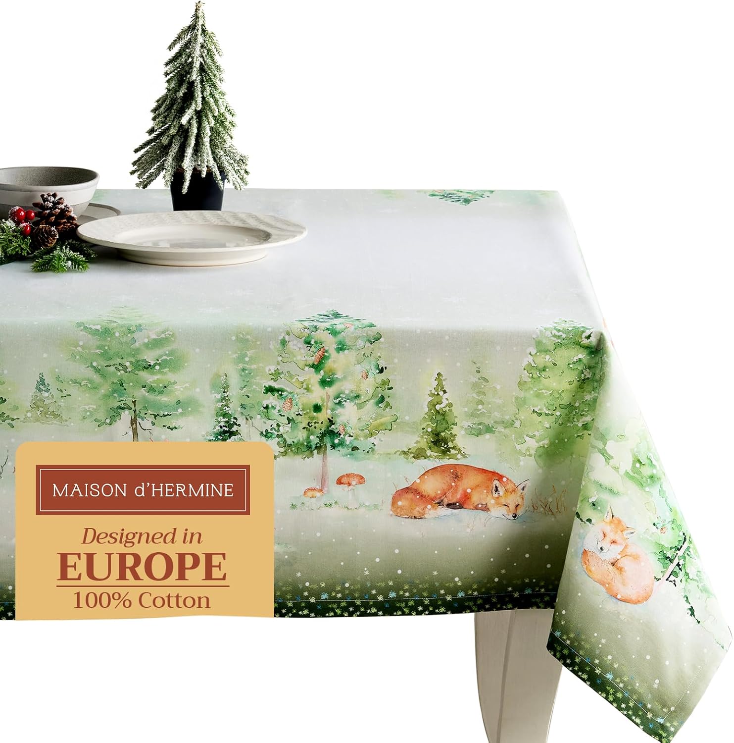 Maison d' Hermine 60x108 in Cotton Tablecloth