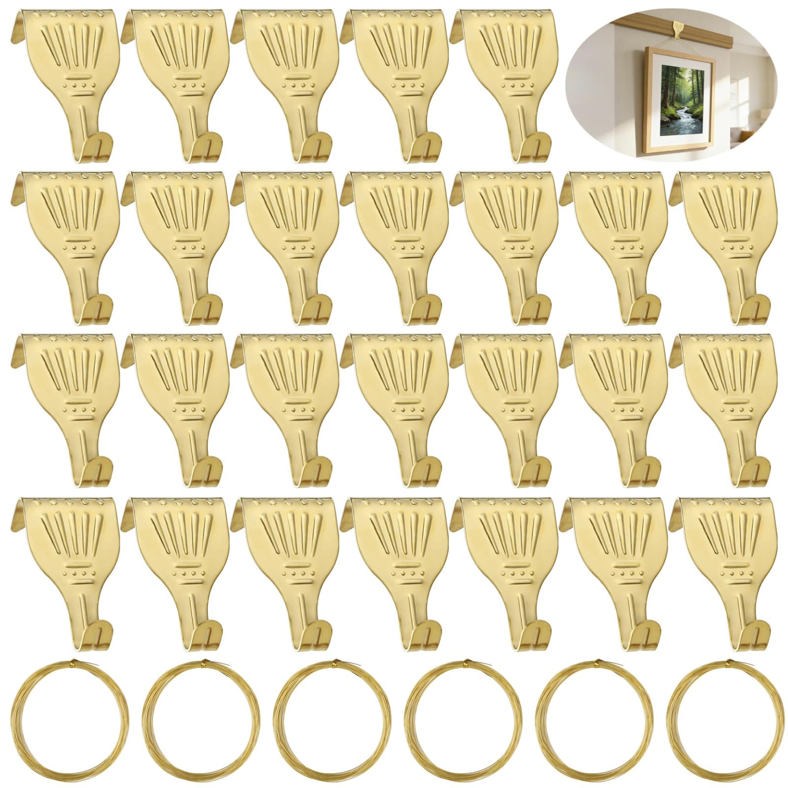 Cordon en cuivre de 10m x 0.1cm pour kit de suspension et crochets plaqués laiton