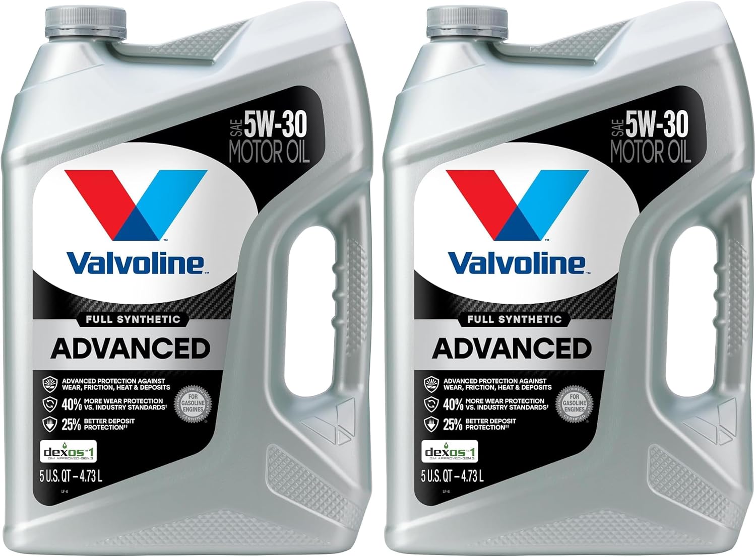 Valvoline Advanced Full Synthetic SAE 5W-30 Motor Oil 5 QT (Pack of 2)