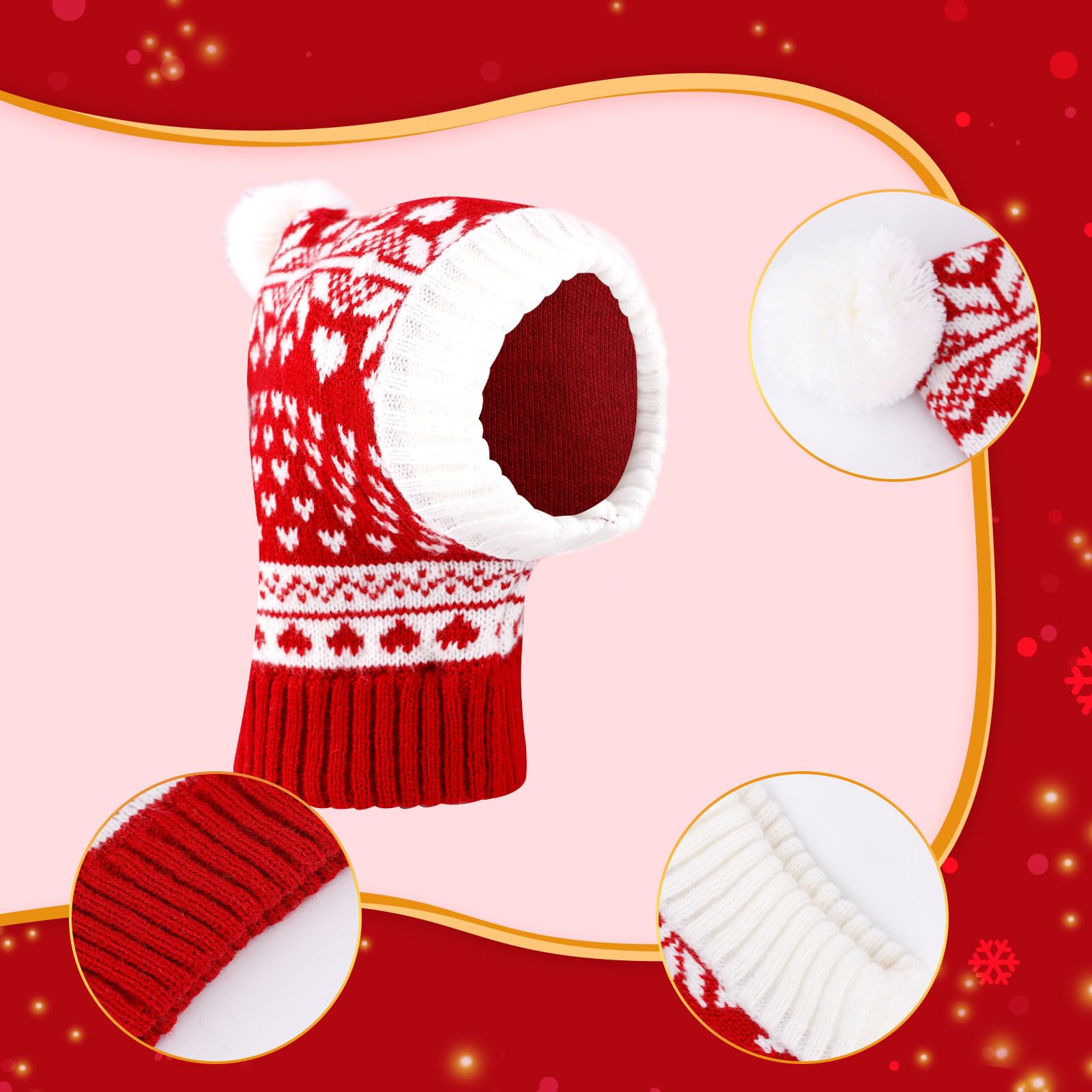 Bonnet De Noël Pour Chien Et Chat - Vert Avec Pompon, Tissu Peluche, Réglable - Accessoire Fête Animal