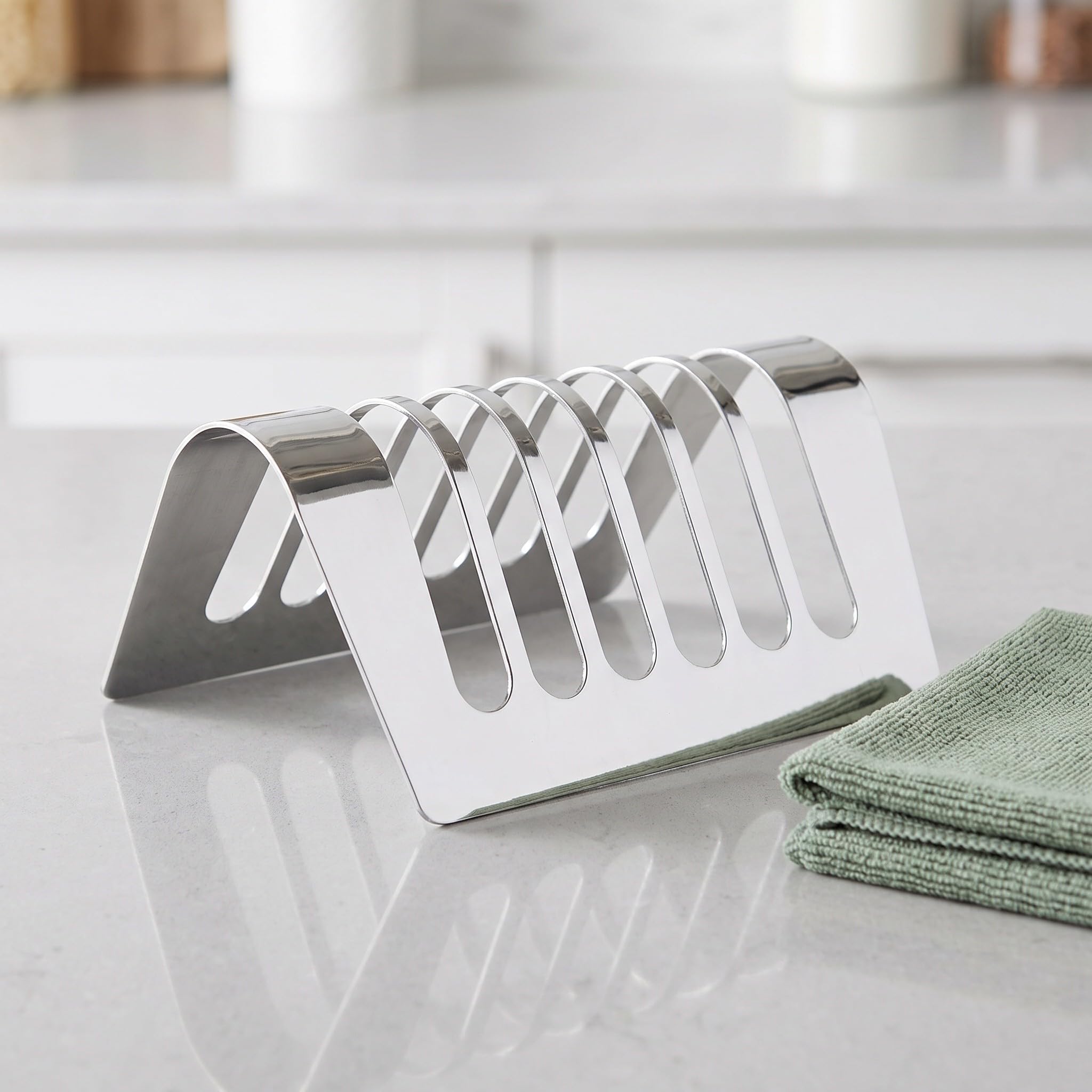 INOOMP 2 Griglie per Toast in Acciaio Inox, Porta Sandwich a 5 Scomparti