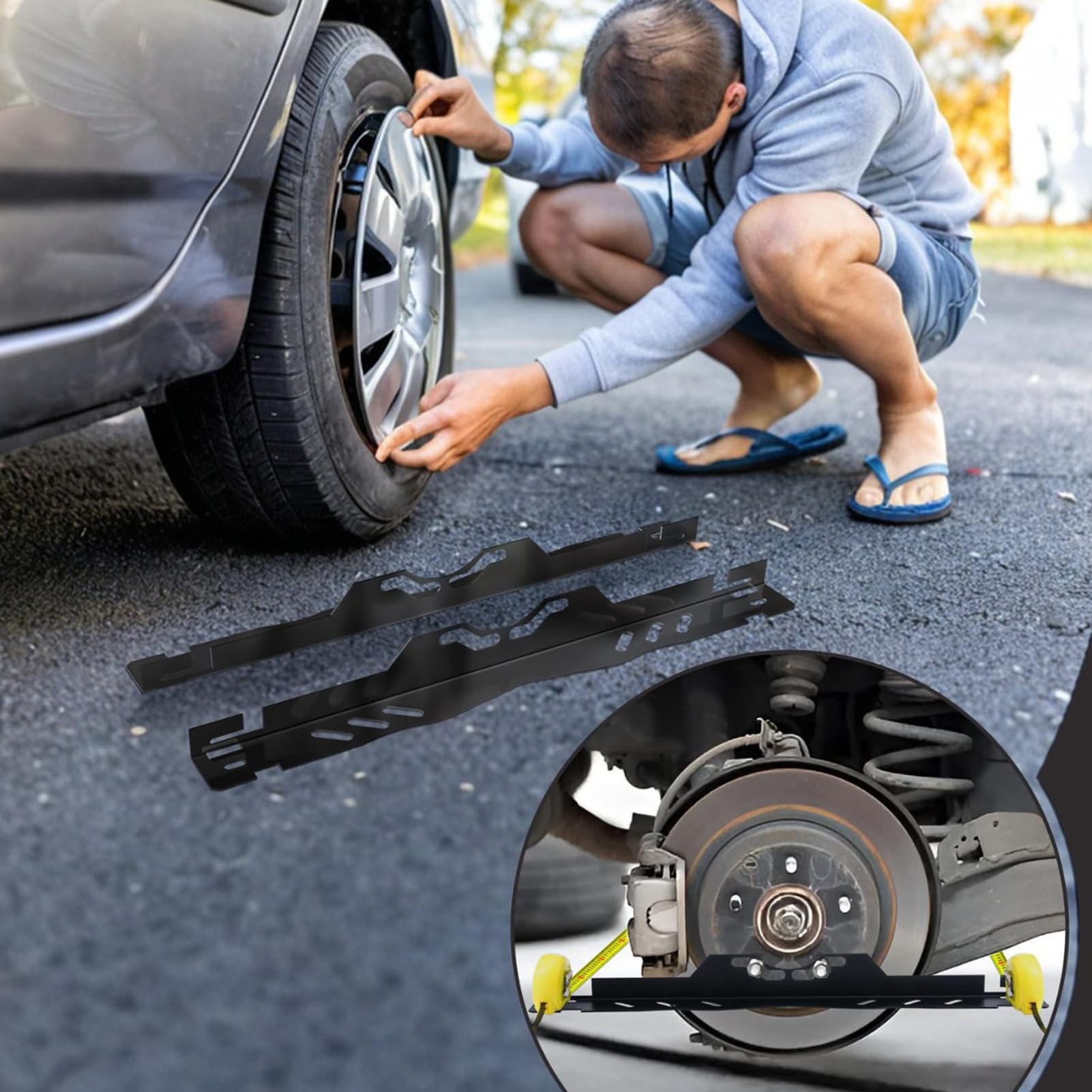 Radausrichtungs-Set,Automotive Spurstellplatten - Robuste Präzisionsmessung Für Fahrzeugräder Messzuverlässigkeit: Verschleißfeste Technologie Erhält Durch Verformungsschutz Konstante Kalibrierung. St