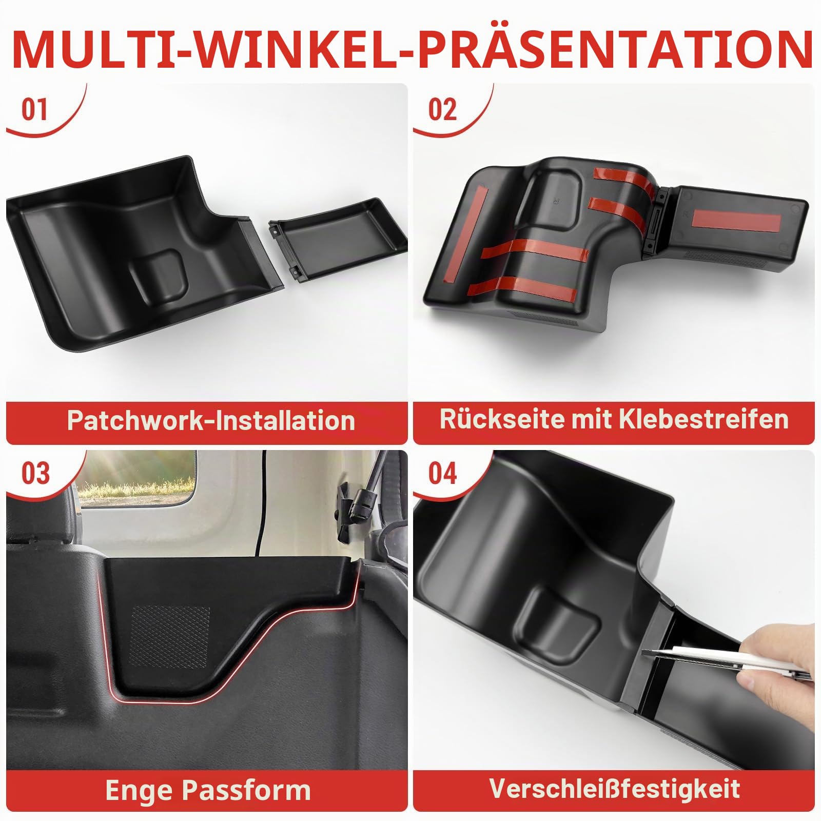 Radkasten-Aufbewahrungsbehälter für Jeep Wrangler JL JLU 4XE 2018–2023, Cargo-Organizer, Kofferraum, seitliche Aufbewahrungsbox für Wrangler JL 4-Türer-Zubehör (links + rechts, nicht passend für