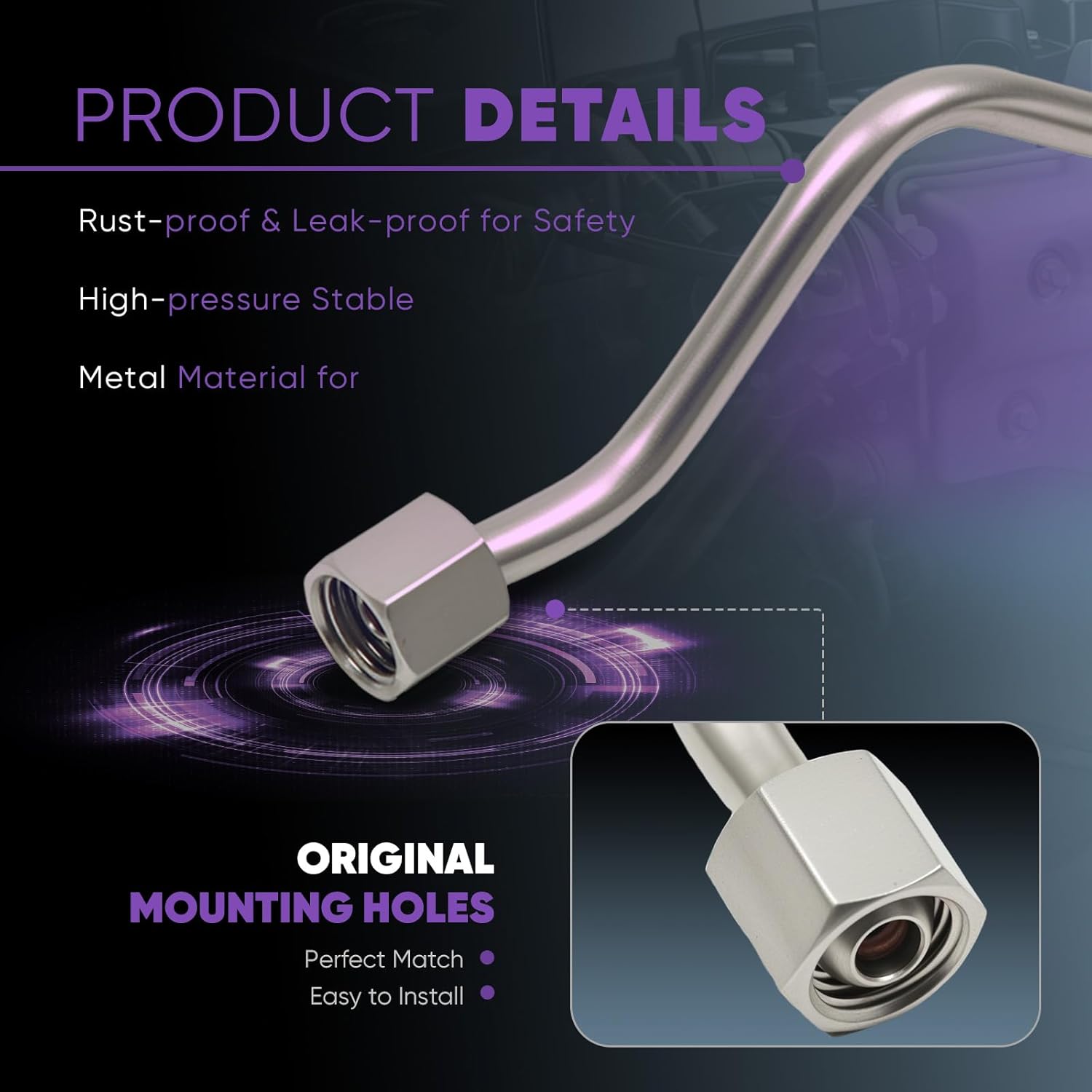 06K127501K Fuel Injection High Pressure Line Metal Tube EA888 MK3 2.0T Engine Compatible with VW Beetle Golf R32 GTI Rabbit Audi A3 A4 A5 A6 Quattro A7 A8 Q3 Q5 Q7 Q8 TT