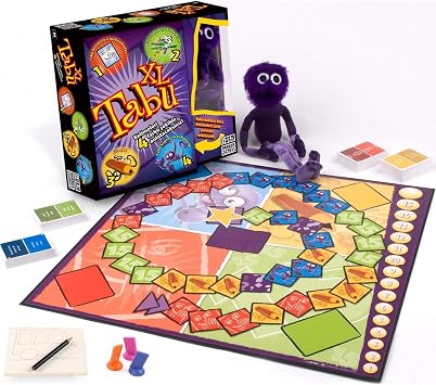 Hasbro Gaming Taboo XL Box Game, 4 Different Game Alternatives, Play Taboo by Drawing Rows Next to the Classic Game, Explaining with a Taboo Puppet, and Using Up to 15 Words