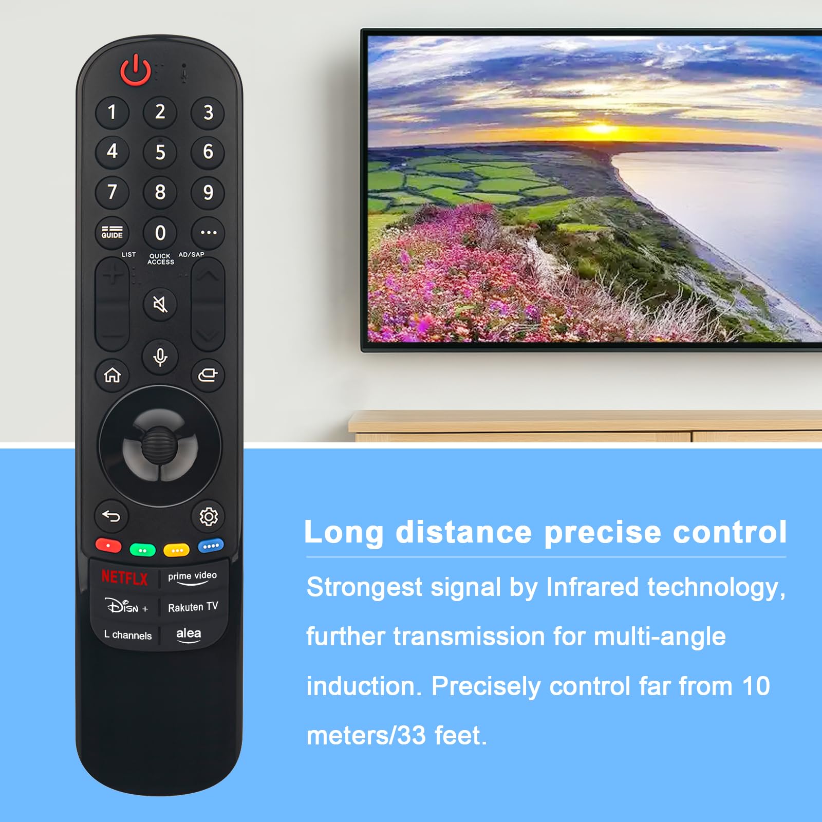 VINABTY Telecomando vocale sostituito Adatto per LG UHD 4K, UT73 Series, Smart TV 43NANO81T6A 50UT91006LA OLED97G45LW 43UT81006LA 43UT73006LA 50UT73006LA 55UT73006LA 43UR78006LK 50UR78006LK
