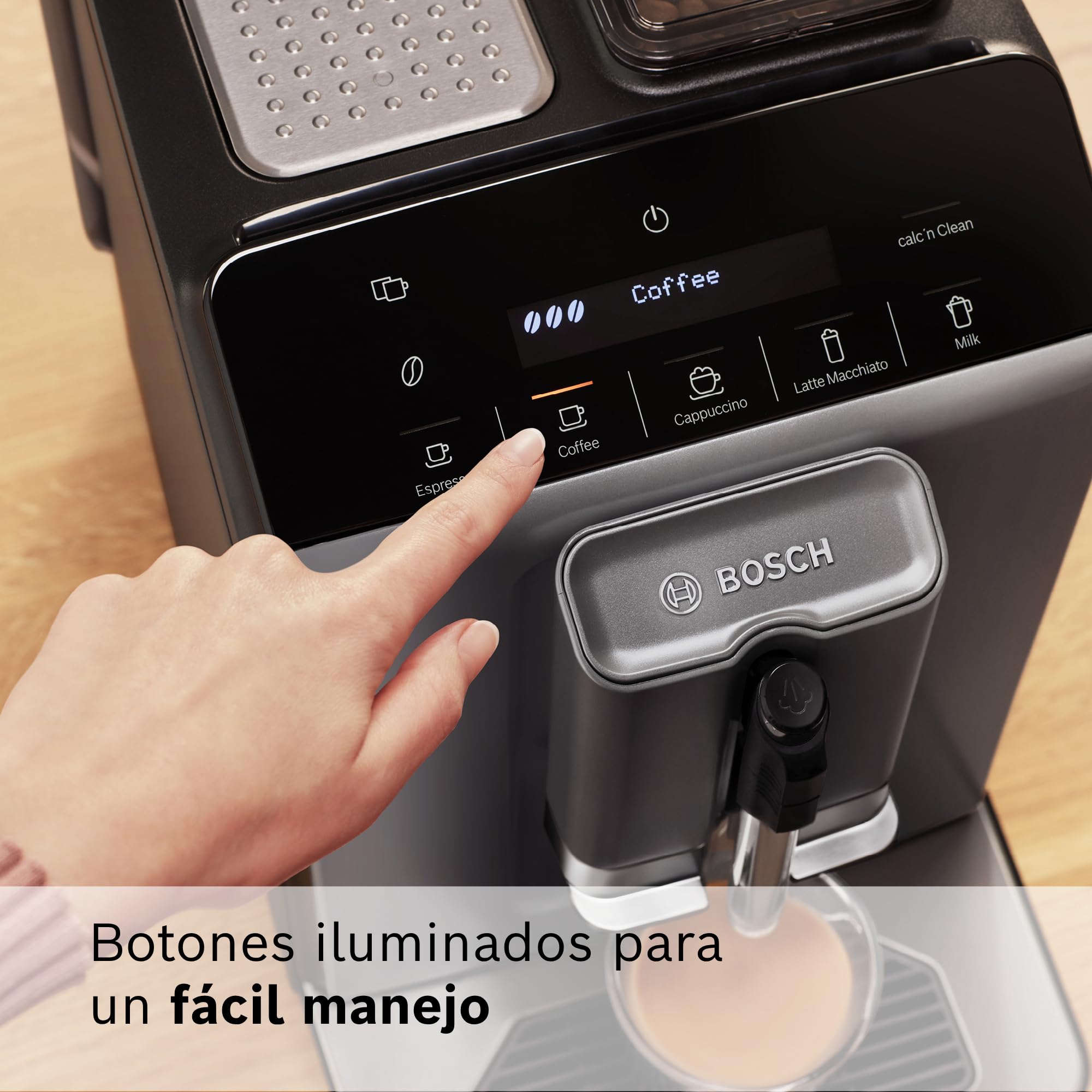 Bosch, Cafetera Superautomática, 6 Niveles Intensidad, Acero, TIE20504