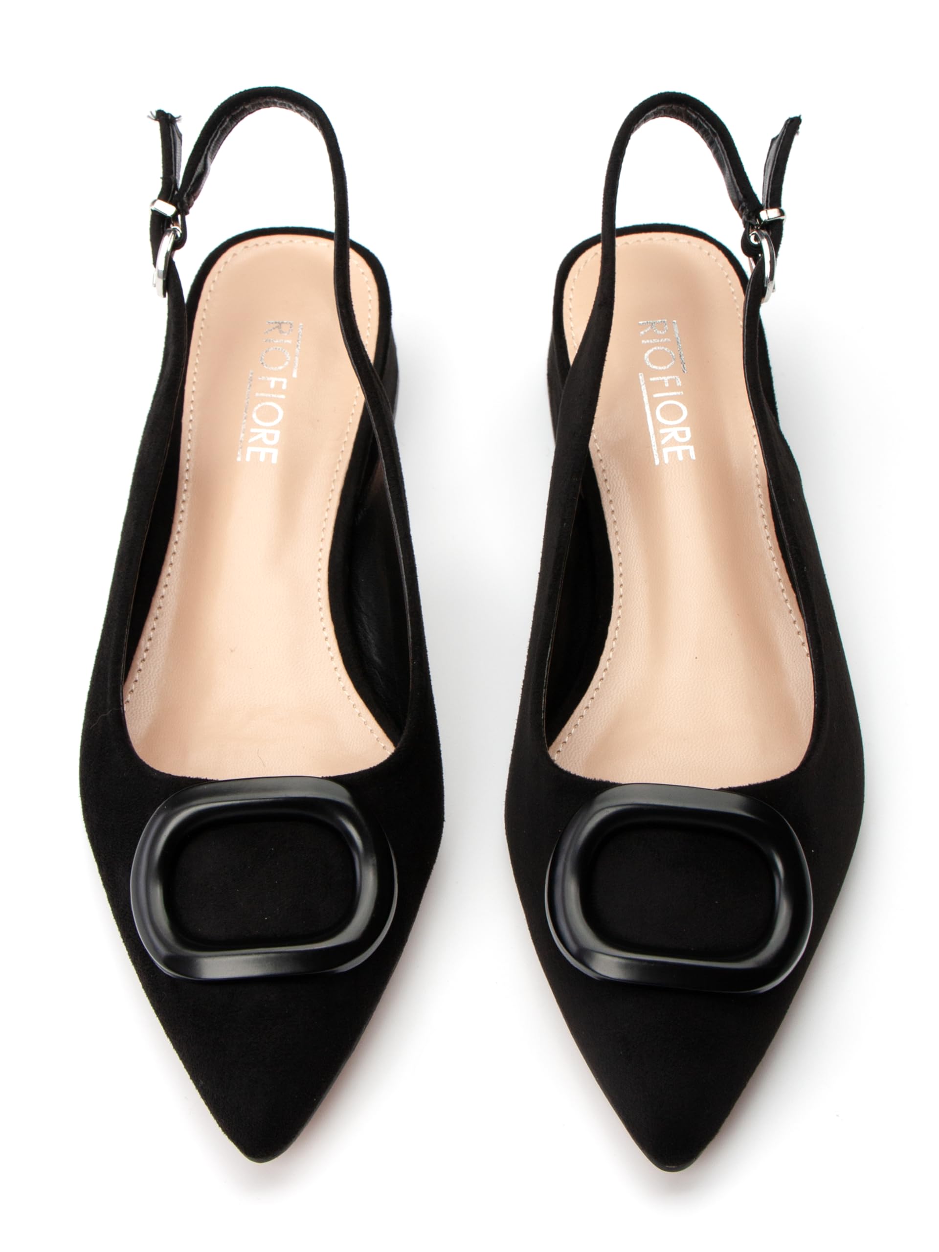 Pumps, Damen Slingpumps, 4 cm Blockabsatz, weiche Wildlederimitat/Kunstleder, Bequeme Pumps mit Absatz, Weiß/Schwarz/Weinrot/Beige/Blau/Gelb/Taupe, Slingbacks, Rückengurt, ML682-0716