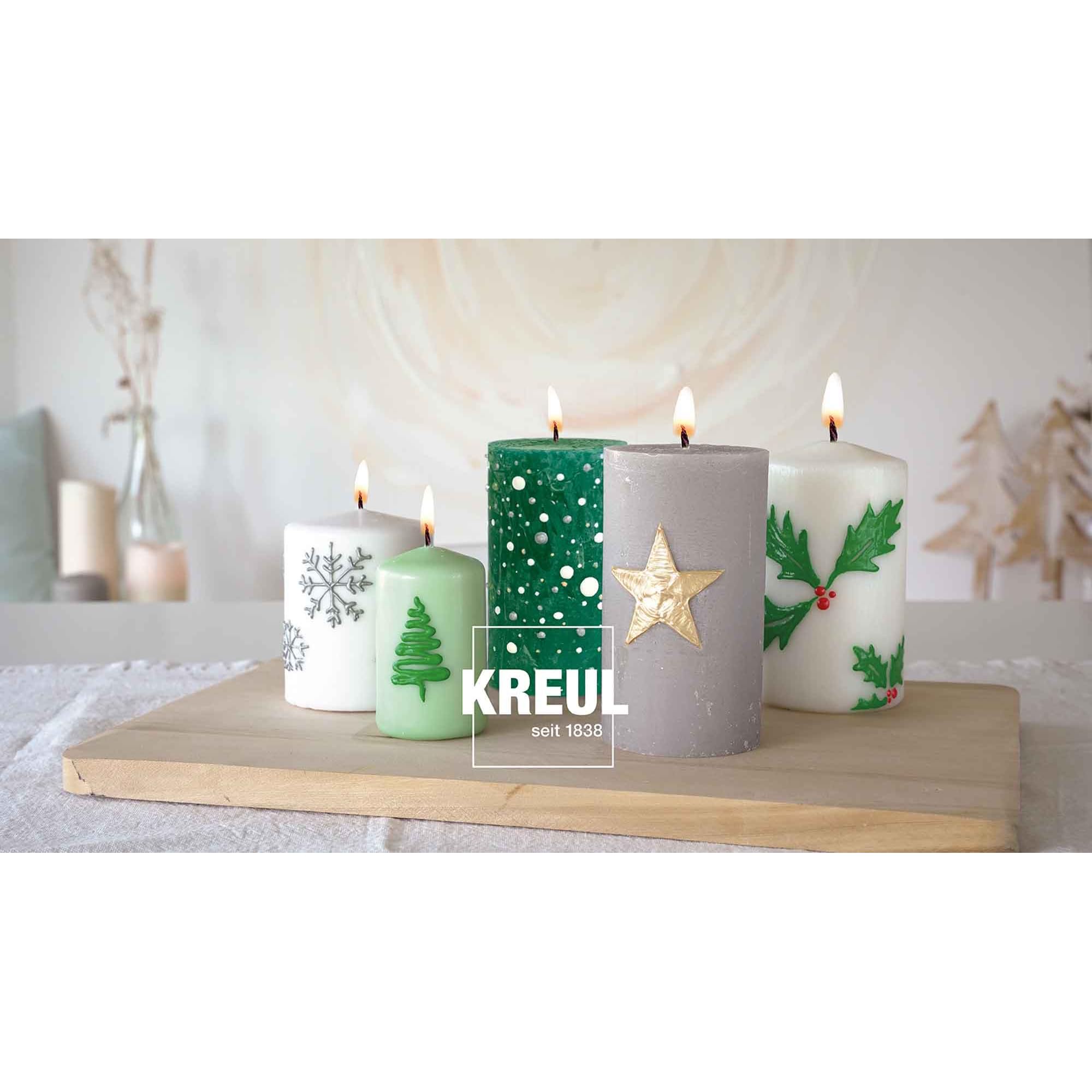 Set 4 Penne Per Candele KREUL Glamour Lighting - Con Cera D'Api, Punta Fine, Colori Vivaci - Foto 10