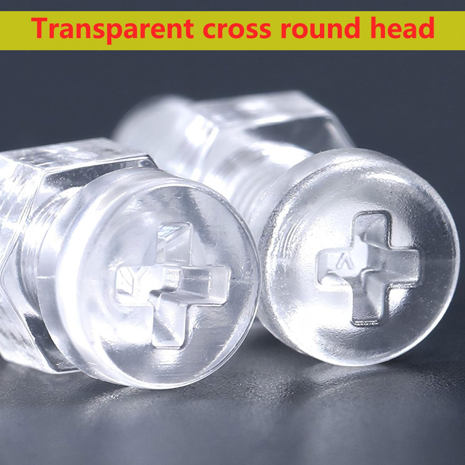 Qrity 20 PCS Plastic Bolts and Nuts Set, M4x10mm Transparent Phillips Machine Bolts M4 Nut - Image 4