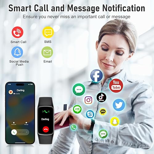 Miniatura 7 de Rastreador de actividad física con frecuencia cardíaca 247, presión arterial y oxígeno en sangre, monitor de sueño, 123 modos deportivos, calorías,