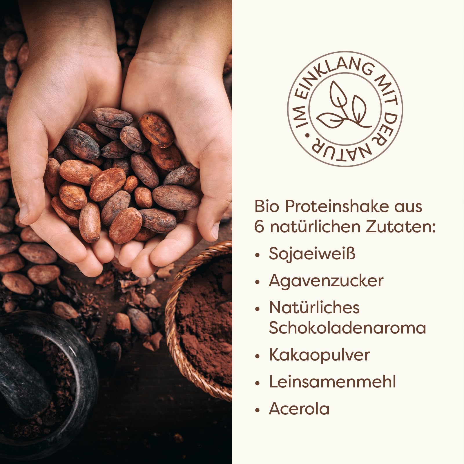 SEDVITAL Bio Protein Pulver vegan - mit Vitamin C, Magnesium und Eisen, laktose- & glutenfrei, Ballaststoffquelle, Schoko Geschmack für Immunsystem und Energie 360 g