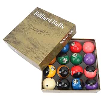 <新品>ビリヤード　ボール　球 PATIKIL 57mmビリヤードキューボール #8ビリヤードボール 2合1