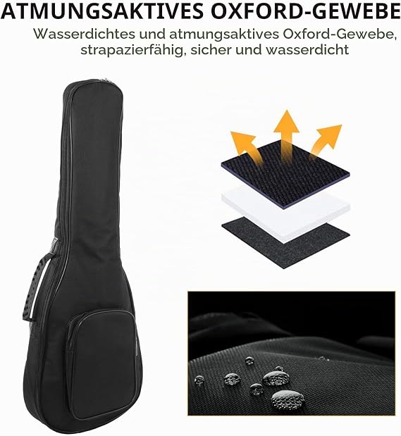 Milisten Ukulele Carry Bag Padded 26.38 Inch Thickening Bag with Adjustable Shoulder Strap Zip Robust Ukulele Backpack for Concert Travel Home