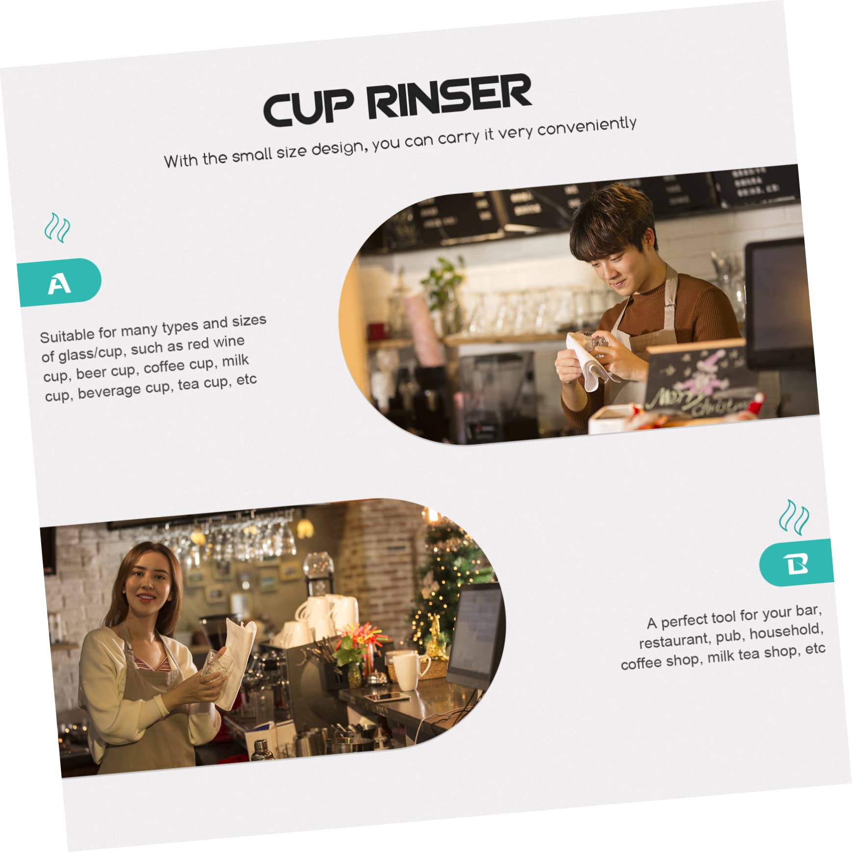 Tofficu 5 Piezas Accesorio Vasos Cabezal Forma Compatible con Lavavajillas Bares Restaurantes y Cafeterías