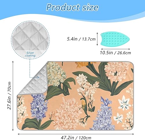Miniatura 2 de Tablas de planchar de flores de cerezo que ahorran espacio con soporte de hierro de silicona que ahorra espacio, almohadilla de tabla de planchar