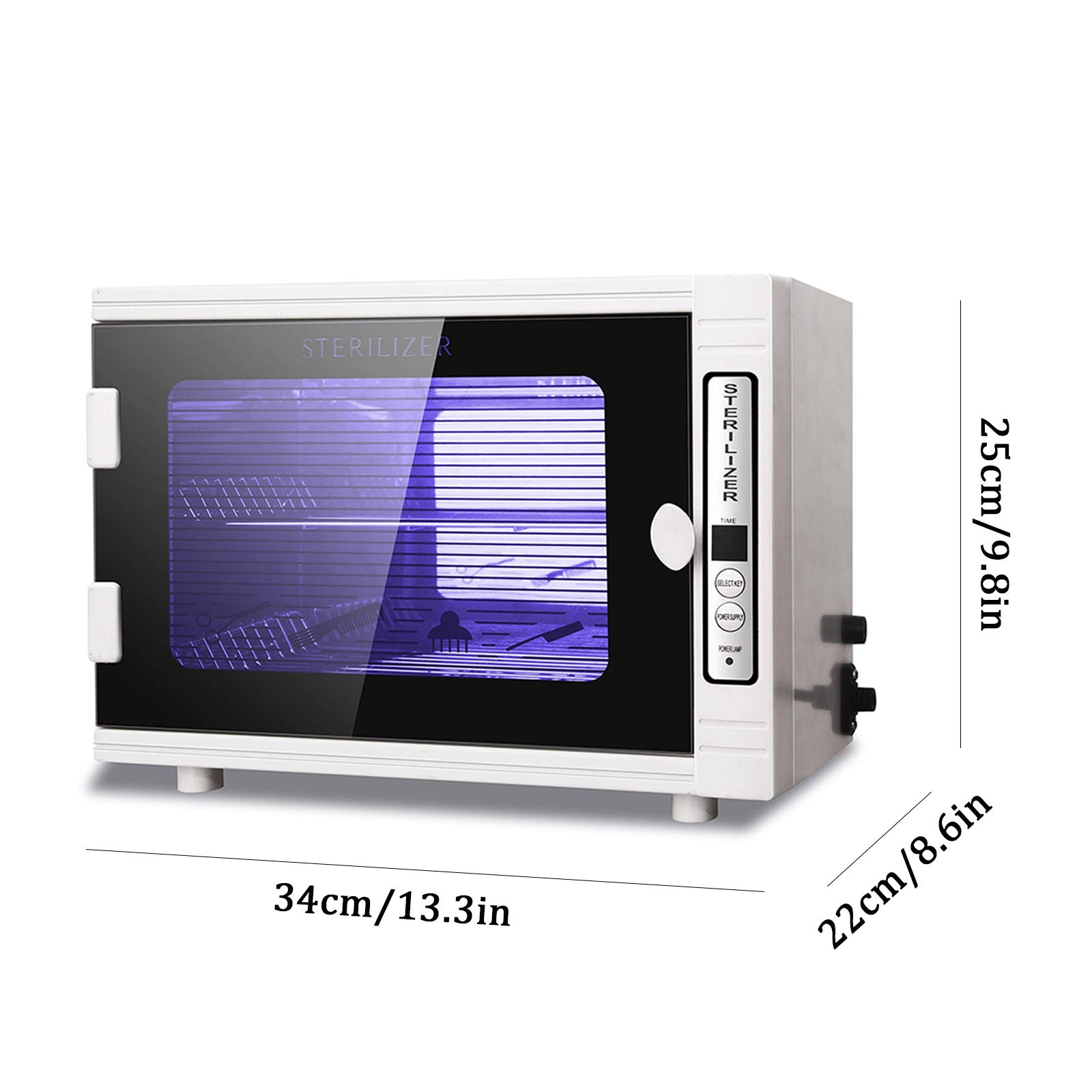 WSHA Scatola per sterilizzatore UV Scatola per disinfezione UV con capacità 12L, 5-60 Minuti, per Attrezzi Spa, Barbiere, Clinica
