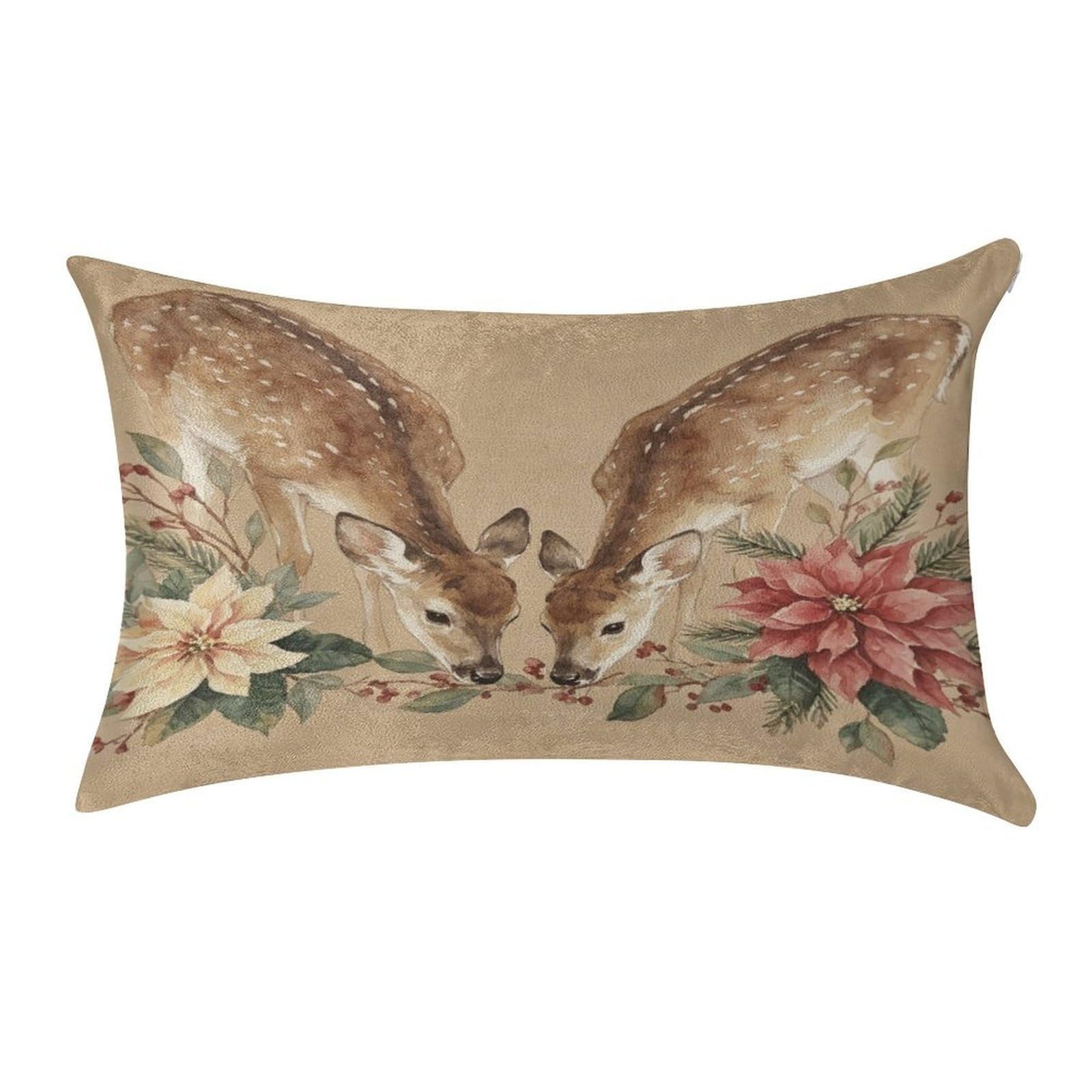 Fekiloot Style Christmas Deer Pillow Covers Home Decor Pillow Cases