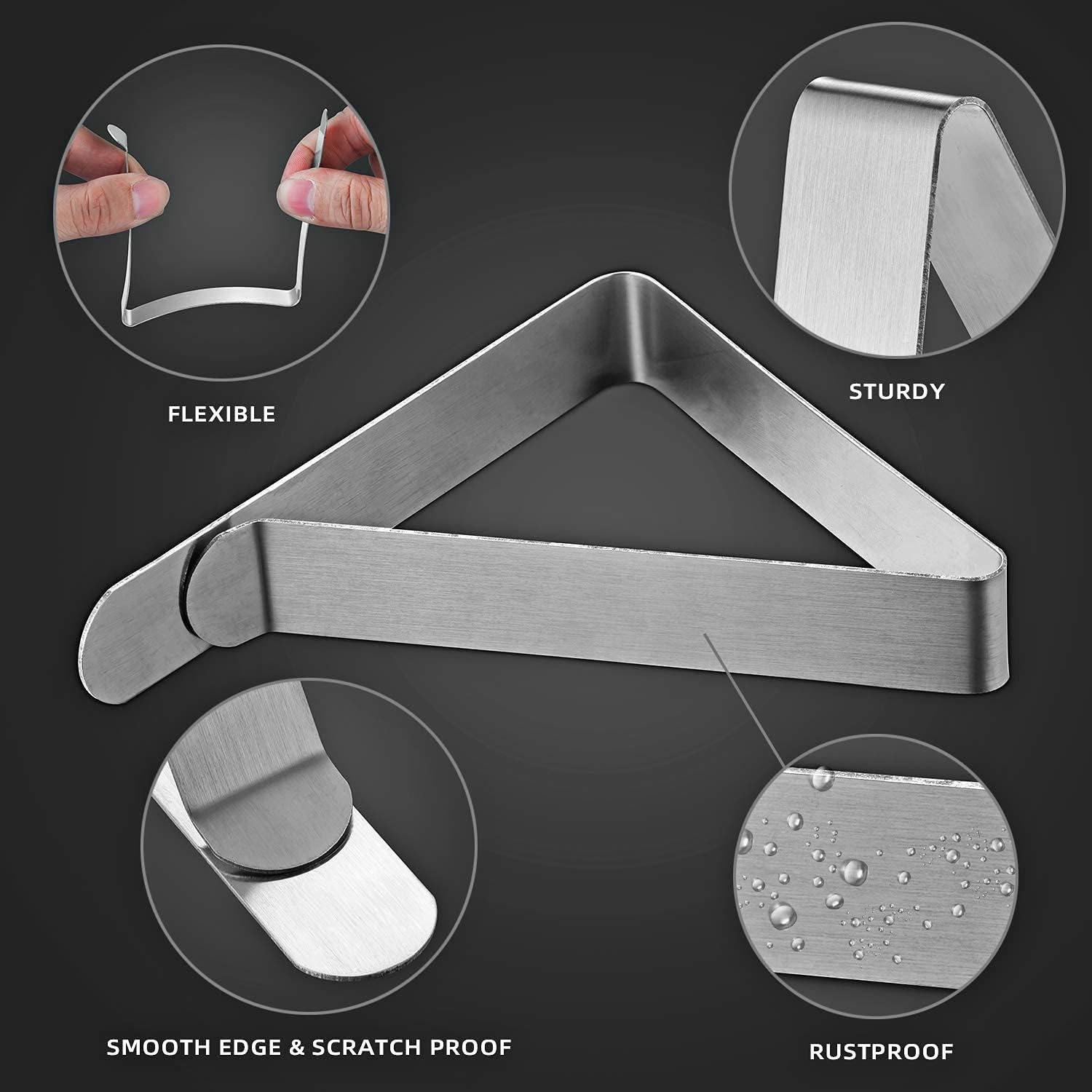 ozozo 12 Pack Tablecloth Clips - Tablecloth Clips for Outdoor Tables Stainless Steel Picnic Tablecloth Clips Heavy Duty Table Clips forTablecloths(Large Size)