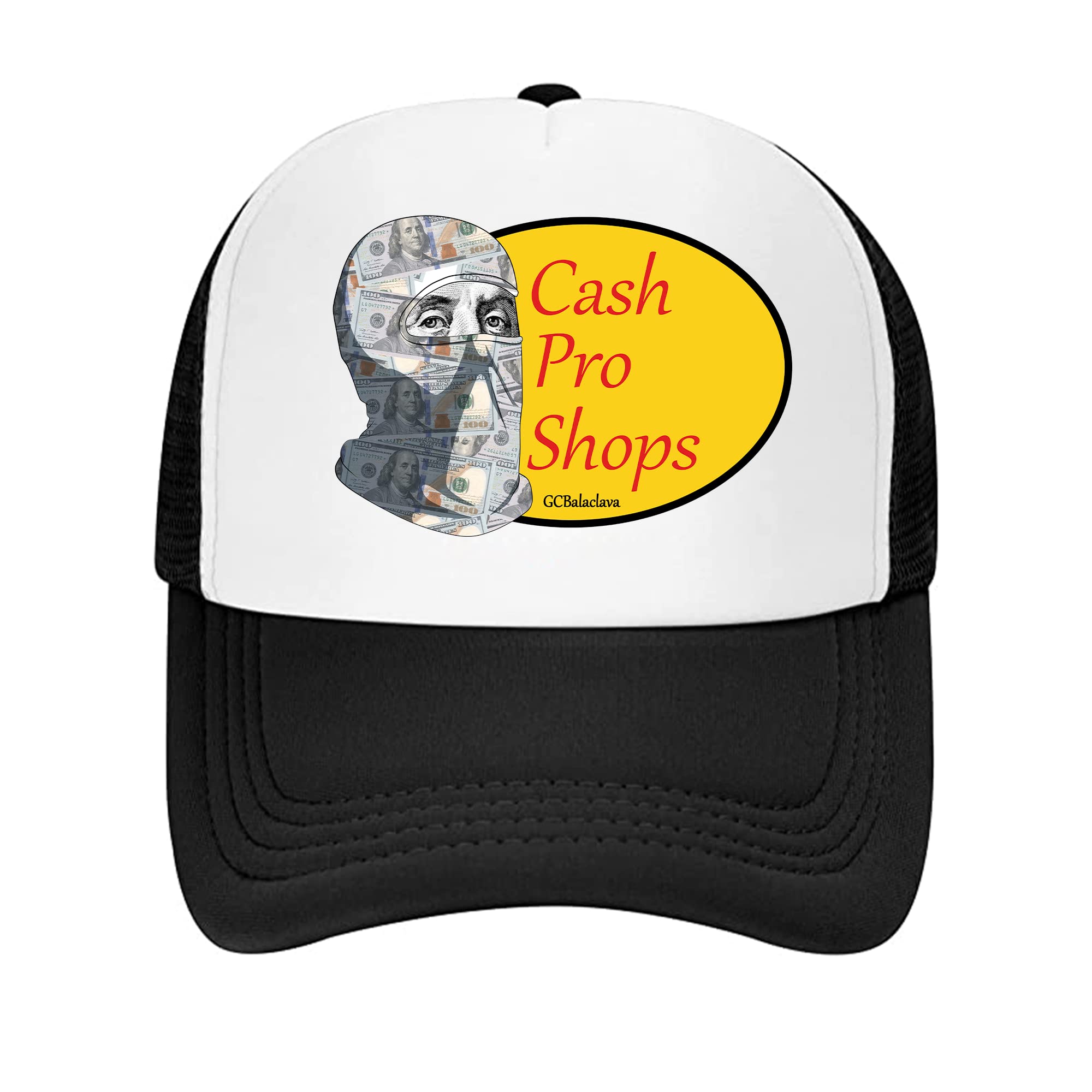 GC MechnaCash Pro Shops Men's Trucker Hat Mesh Cap - Premium Low Crown - One Size Fits All Snapback -Great for Hunting & Fishing